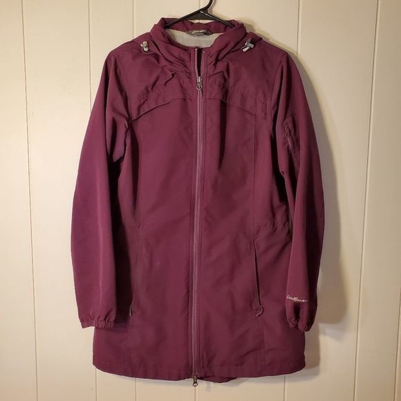 Eddie Bauer Lightweight Jacket Removable Hood Many Pockets - Picture 2 of 12